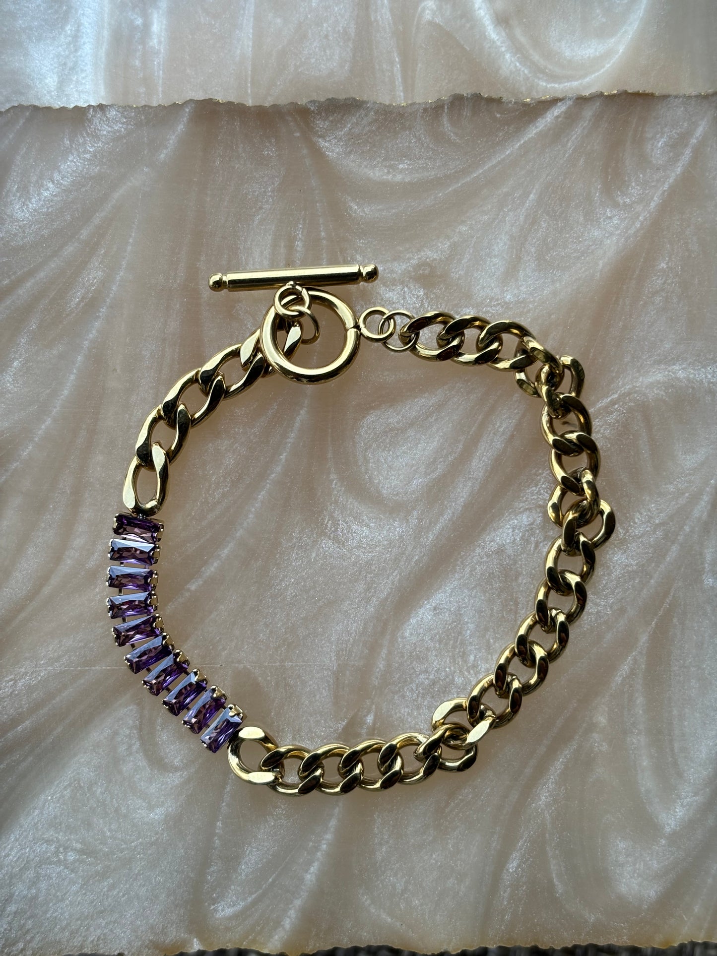 Lilac Chain Bracelet