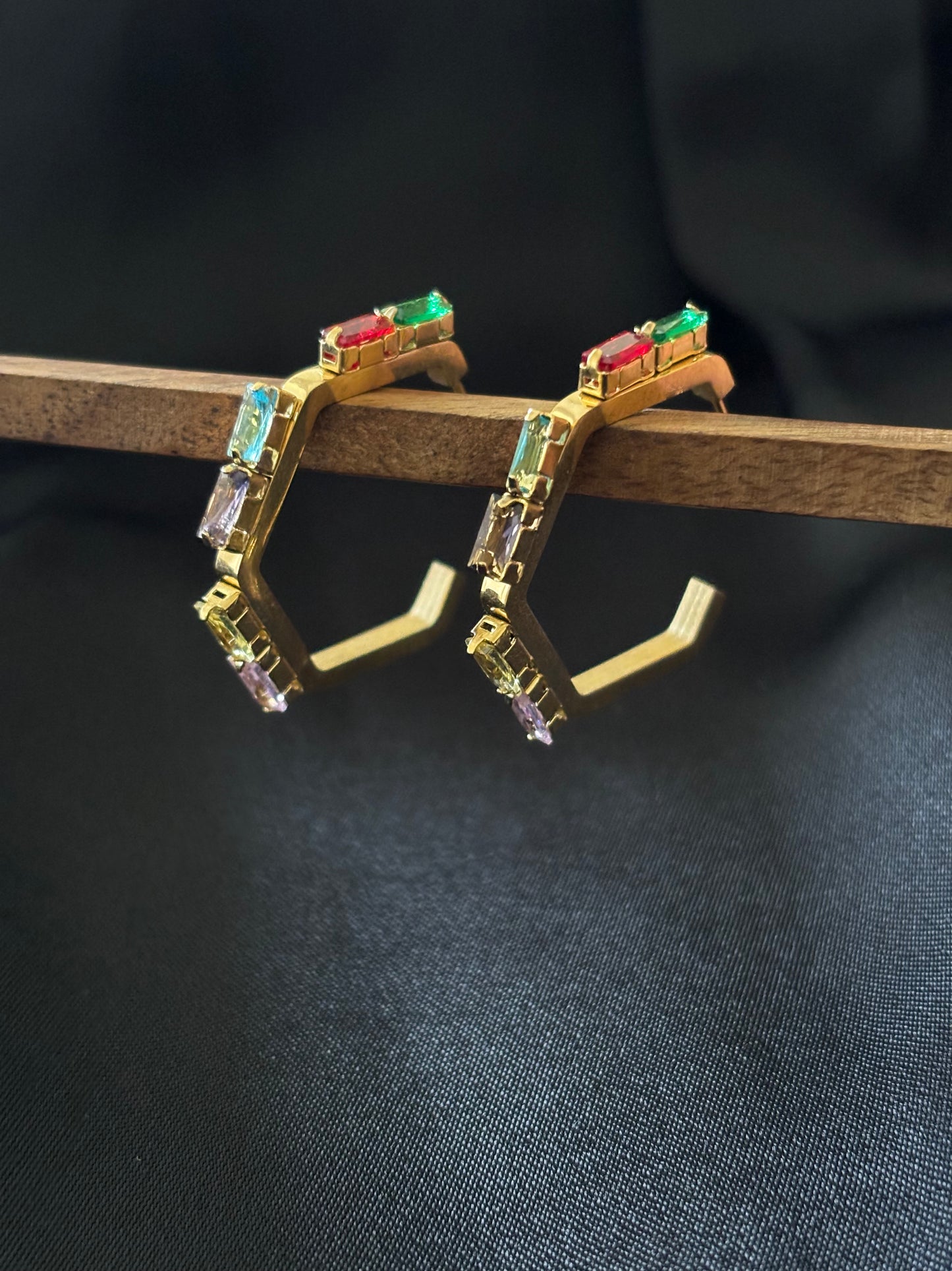 Disco Diamond Hoops