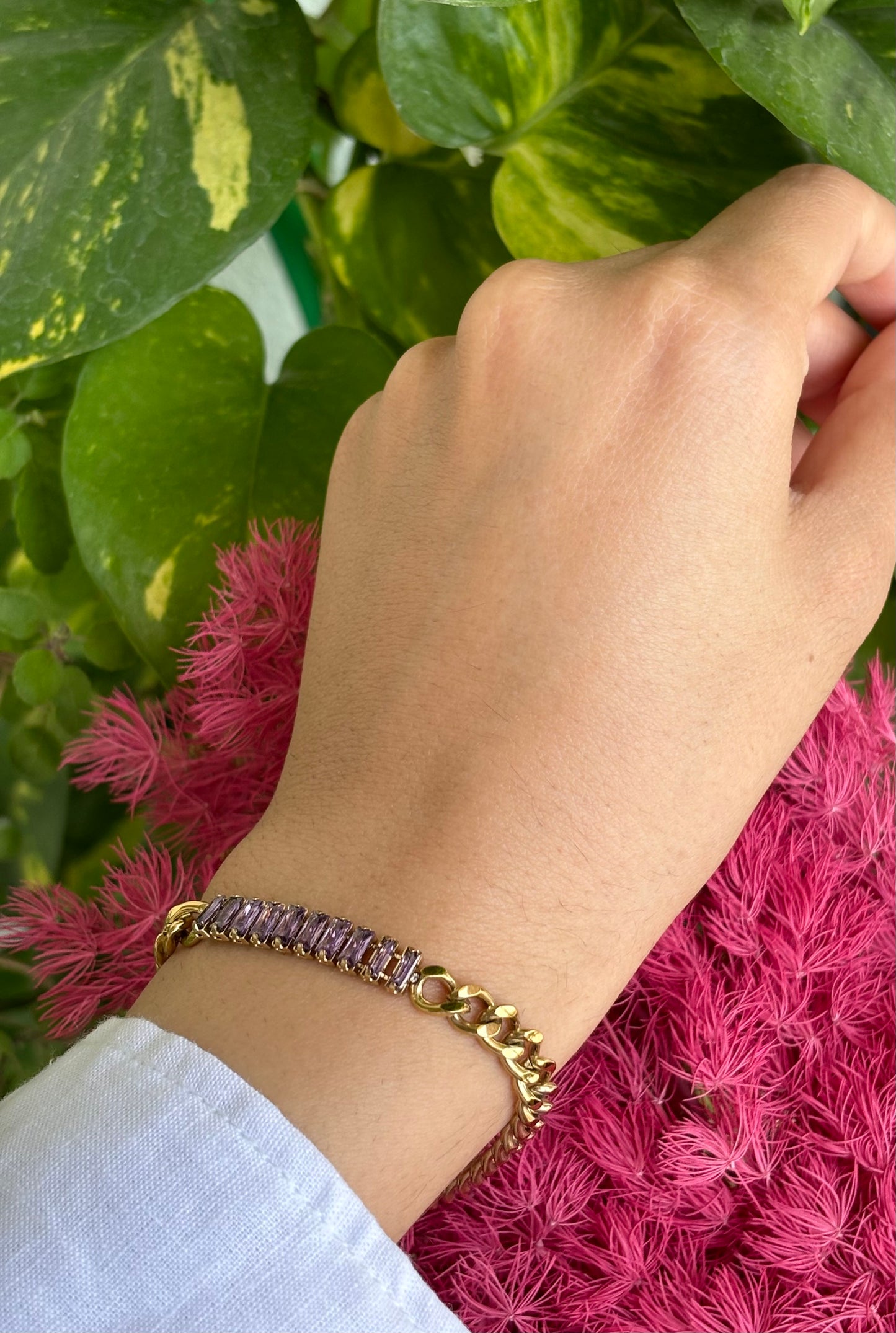 Lilac Chain Bracelet