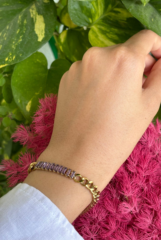 Lilac Chain Bracelet