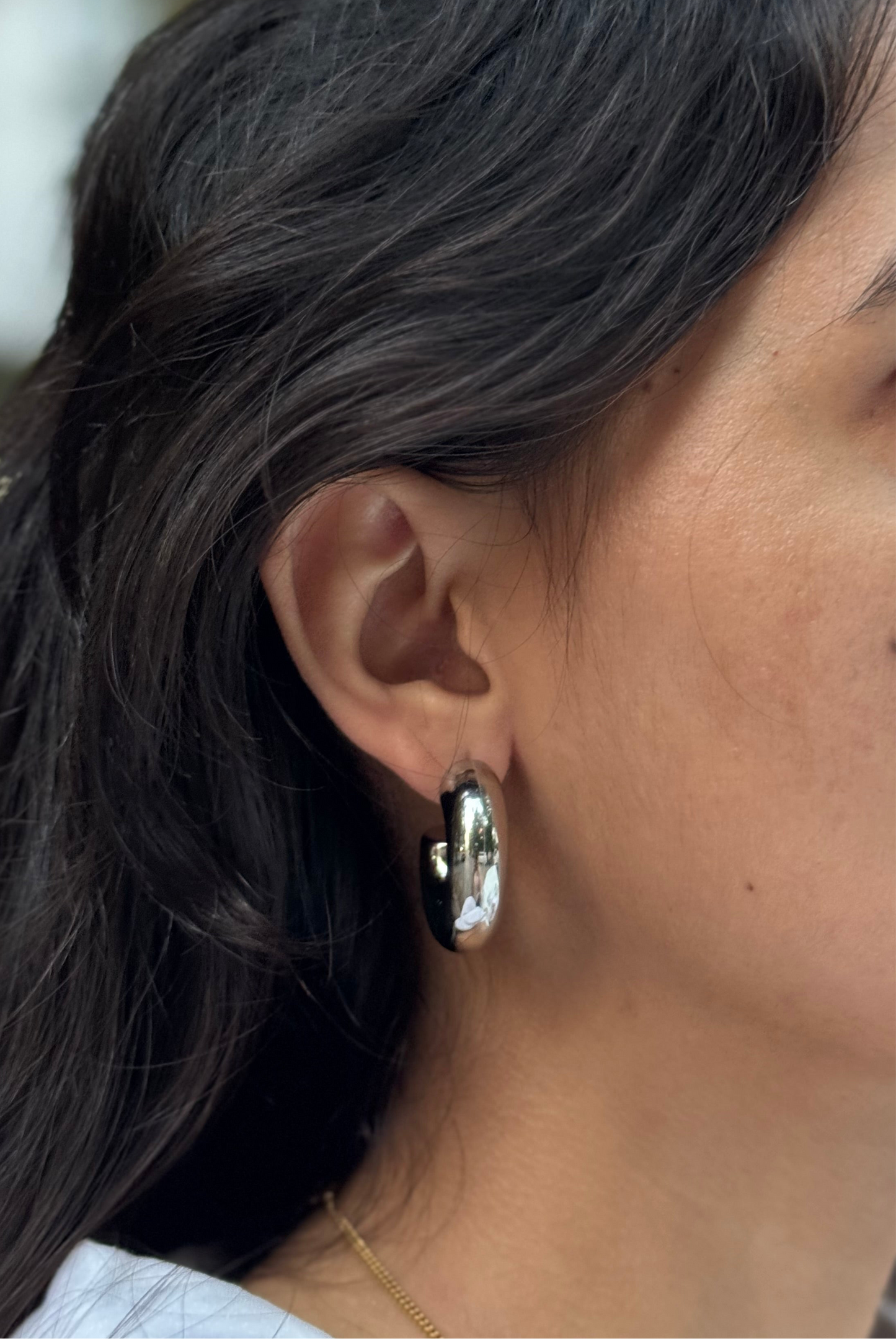 Silver Chonky Hoops