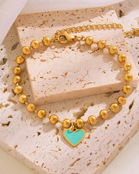 Blue Love Charm Bracelet