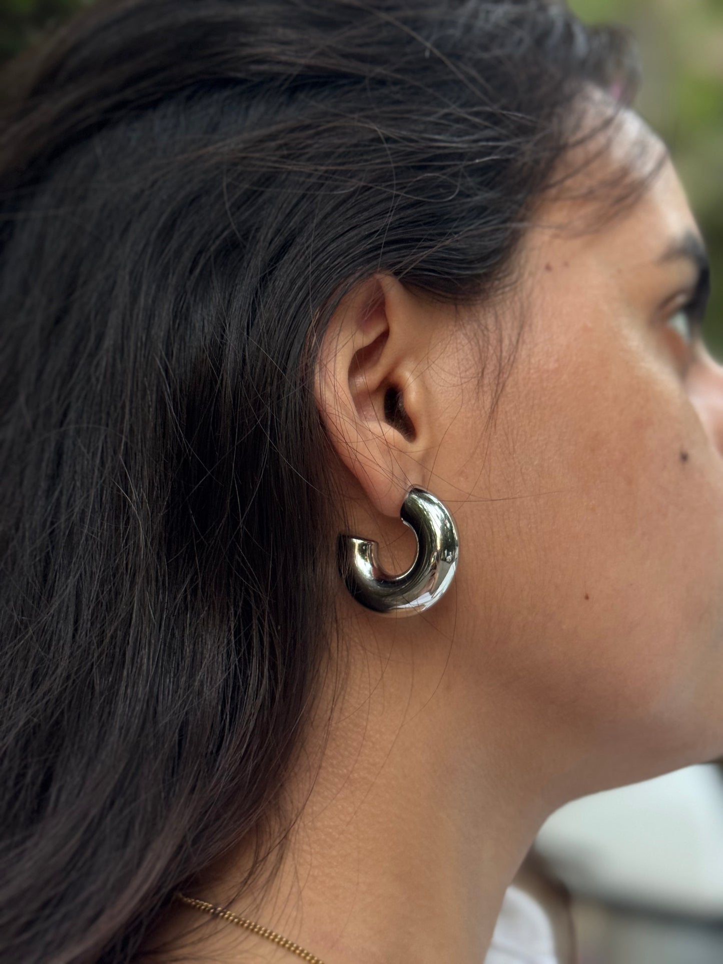 Silver Chonky Hoops