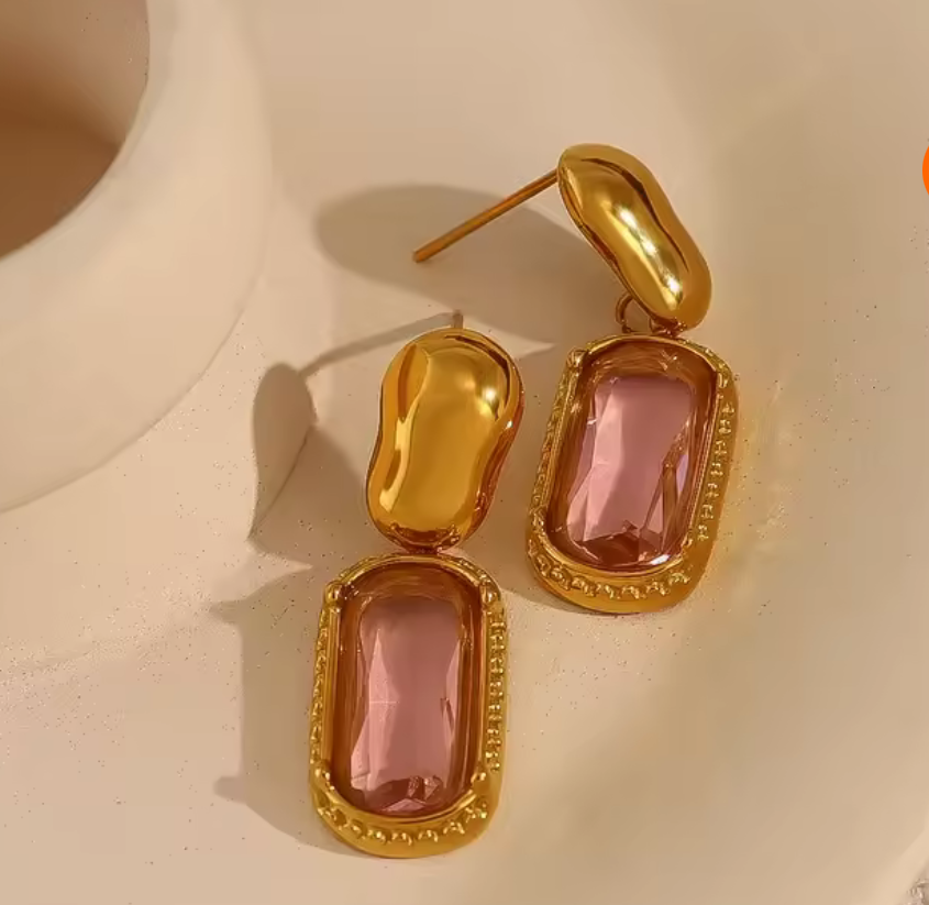 Pares Pink Retro Earrings